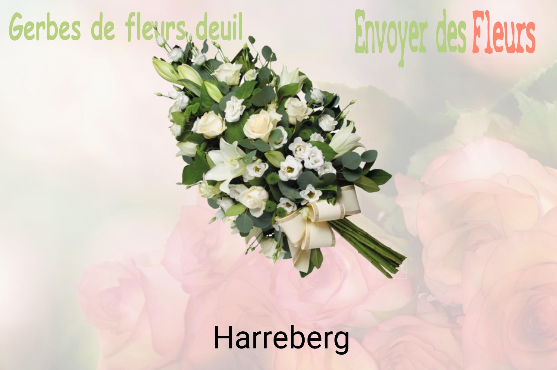 Gerbe de fleurs de deuil livrée à Harreberg